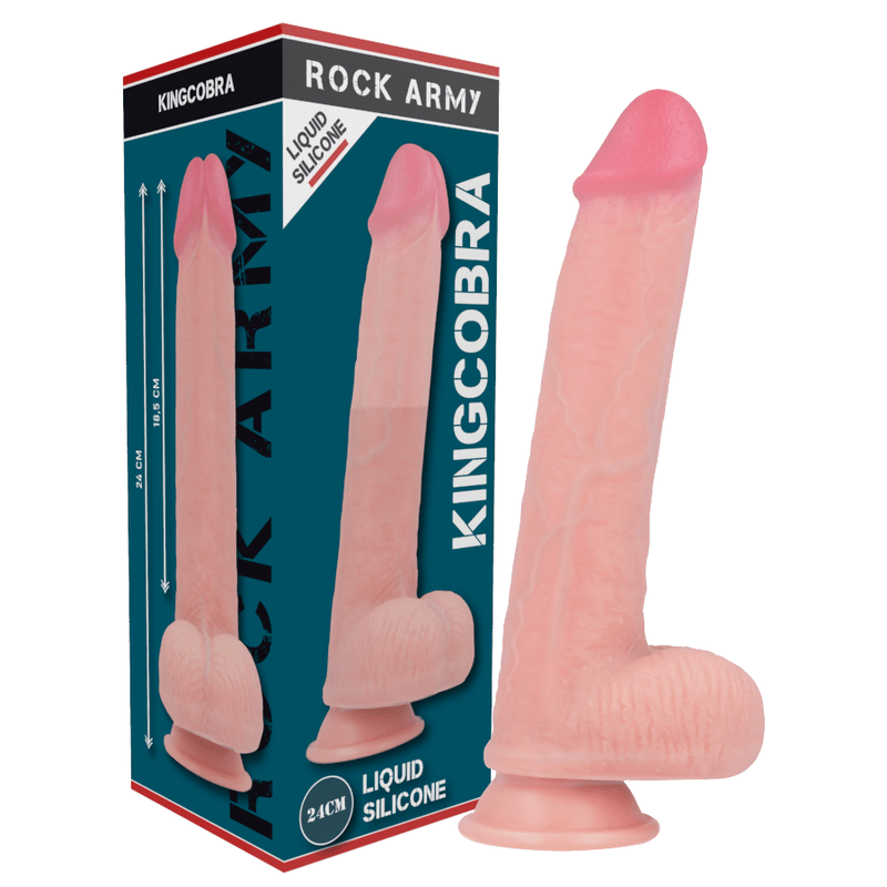ROCKARMY - ARN S + LIQUID SILICONE DILDO PREMIUM KINGCOBRA 24 CM - O - 4.77 CM - Kink&Play