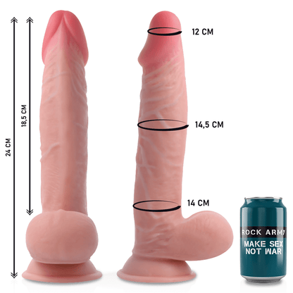 ROCKARMY - HARNESS + DUAL DENSITY SHERMAN 24 CM - O - 4.62 CM - Kink&Play
