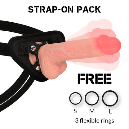 ROCKARMY - HARNESS + HAWK ROTATOR AND VIBRATOR 22 CM - O - 4.6 CM - Kink&Play