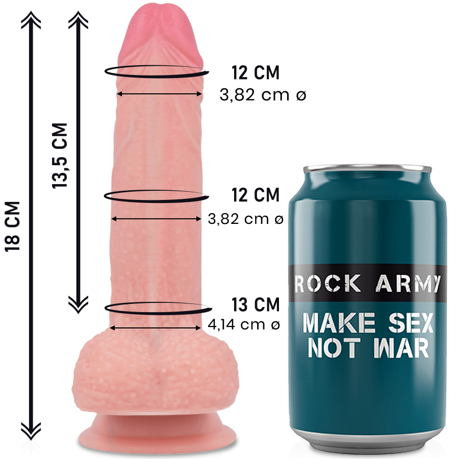 ROCKARMY - LIQUID SILICONE PREMIUM MUSTANG REALISTIC 18 CM - O - 4.14 CM - Kink&Play