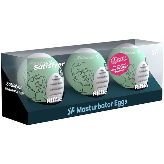 SATISFYER - 3 MASTURBATOR EGGS RIFFLE - Kink&Play