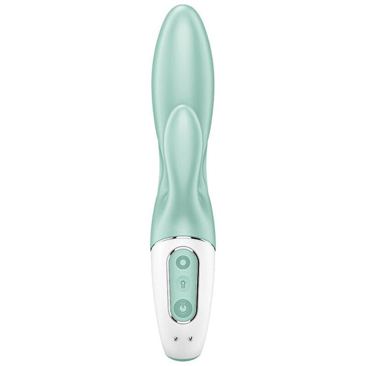 SATISFYER - AIR PUMP BUNNY 5+ INFLATABLE RABBIT VIBRATOR APP GREEN - Kink&Play