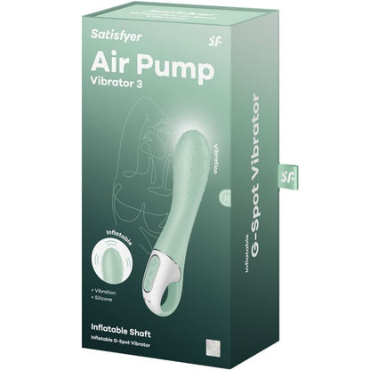SATISFYER - AIR PUMP VIBRATOR 3 INFLATABLE G POINT MINT - Kink&Play