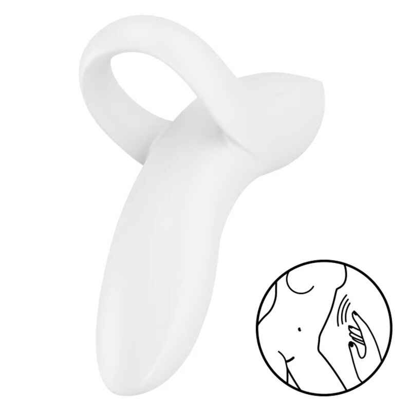 SATISFYER - BOLD LOVER FINGER VIBRATOR WHITE - Kink&Play