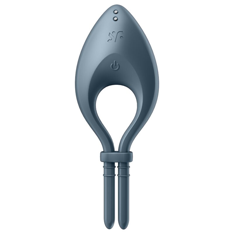 SATISFYER - BULLSEYE RING VIBRATOR APP GREY - Kink&Play