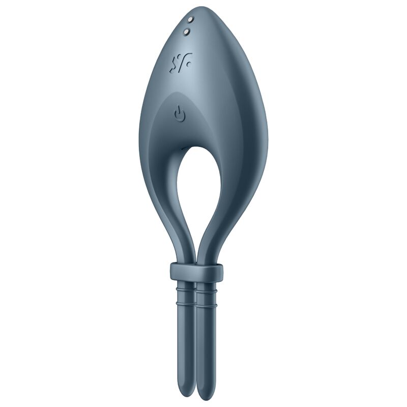 SATISFYER - BULLSEYE RING VIBRATOR APP GREY - Kink&Play