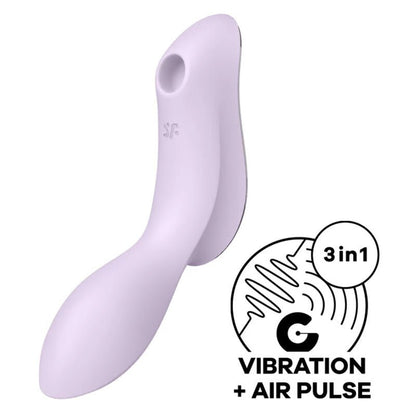 SATISFYER - CURVY TRINITY 2 AIR PULSE VIBRATOR BLACK - Kink&Play