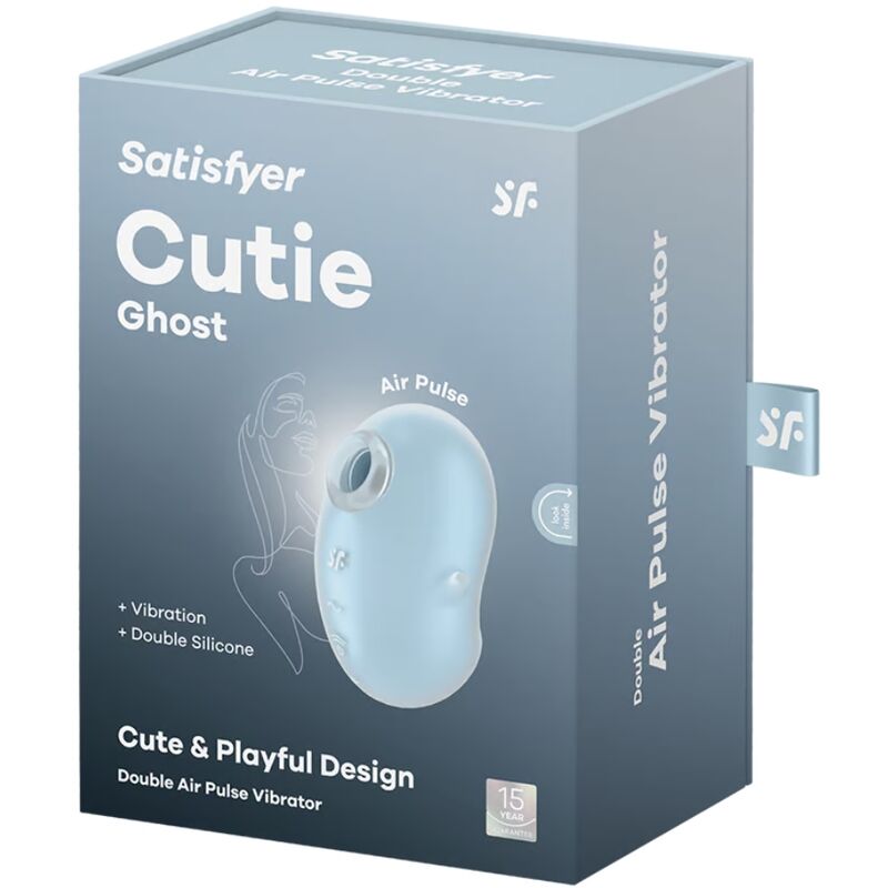 SATISFYER - CUTIE GHOST LAY - ON VIBRATOR LIGHT BLUE - Kink&Play