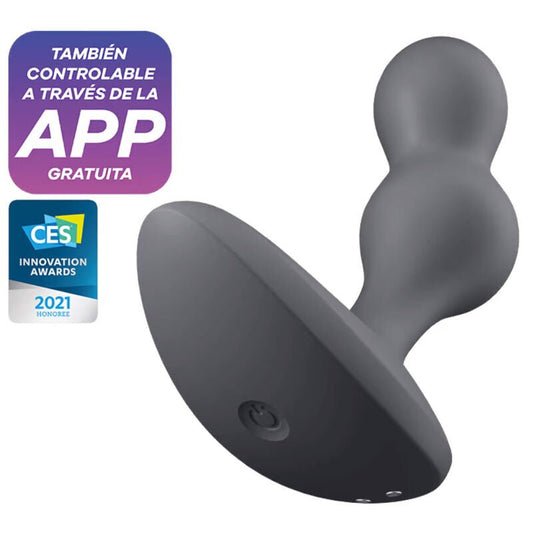 SATISFYER - DEEP DIVER VIBRATING PLUG APP GREY - Kink&Play