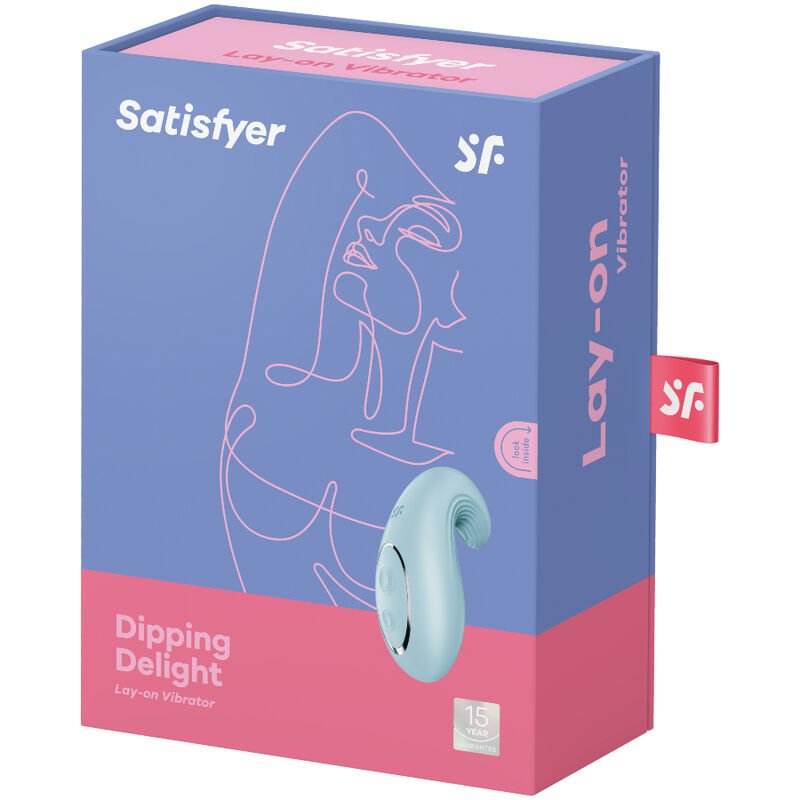 SATISFYER - DIPPING DELIGHT LAY - ON VIBRATOR BLUE - Kink&Play