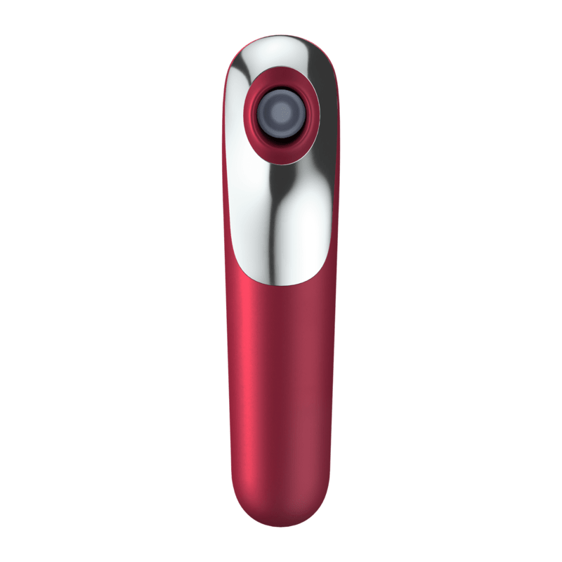 SATISFYER - DUAL LOVE VIBRATOR AND SUCTIONER WITH PULSED AIR RED - Kink&Play