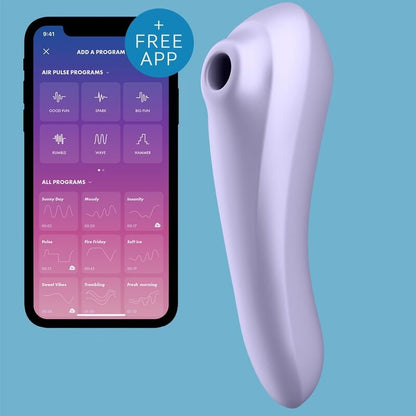SATISFYER - DUAL PLEASURE AIR PULSE VIBRATOR MAUVE - Kink&Play