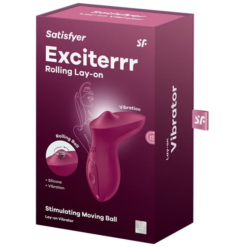 SATISFYER - EXCITERRR LAY - ON CLITORIS BERRY VIBRATOR - Kink&Play