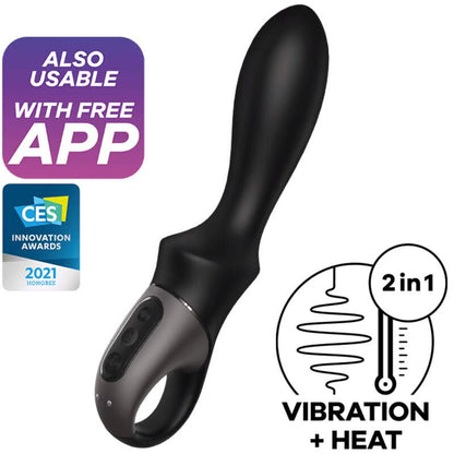 SATISFYER - HEAT CLIMAX ANAL VIBRATOR APP BLACK - Kink&Play