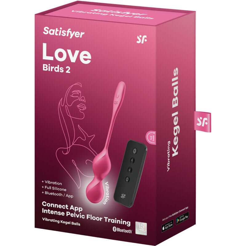 SATISFYER - LOVE BIRDS 2 VIBRATING KEGEL BALLS + FREE APP - Kink&Play