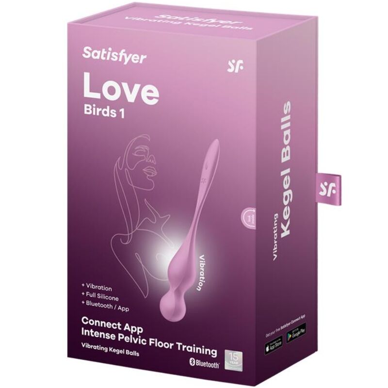 SATISFYER - LOVE BIRDS VIBRATING KEGEL BALLS PINK - Kink&Play
