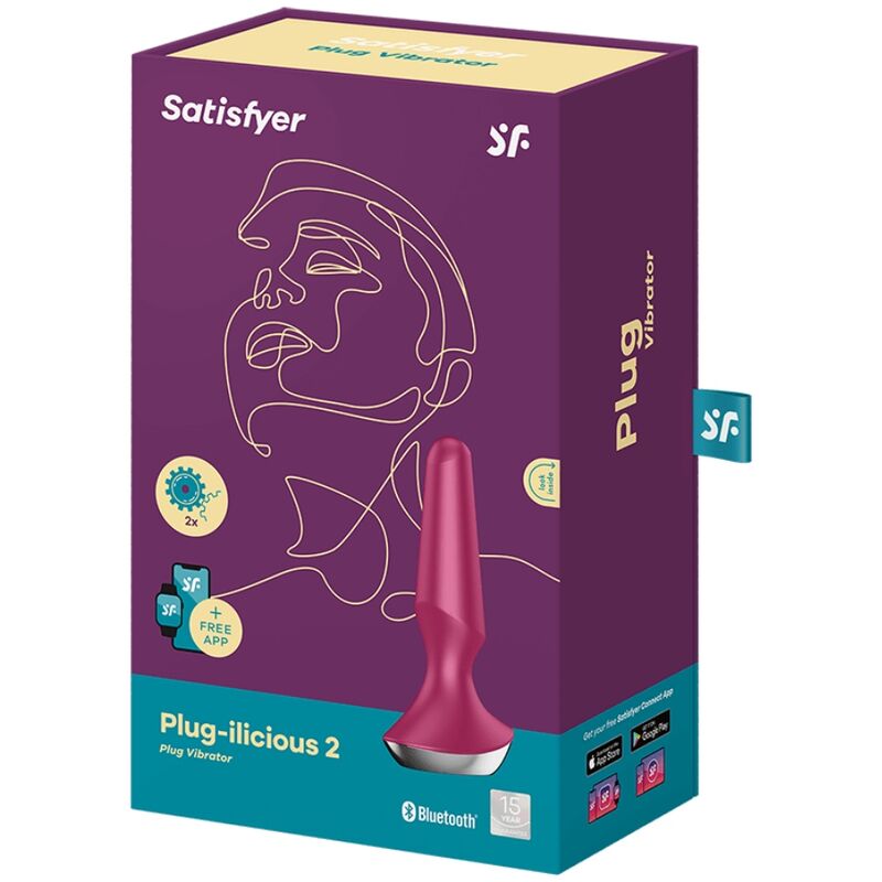 SATISFYER - PLUG ILICIOUS 2 PLUG VIBRATOR BERRY - Kink&Play