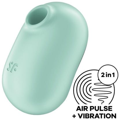 SATISFYER - PRO TO GO 2 DOUBLE AIR PULSE STIMULATOR & VIBRATOR VIOLET - Kink&Play
