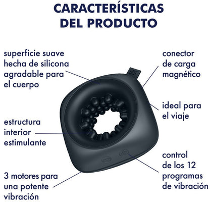 SATISFYER - RING STROKER MASTURBATOR & VIBRATOR - Kink&Play