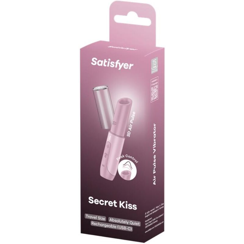 SATISFYER - SECRET KISS WAVE CLITORIS STIMULATOR PINK - Kink&Play