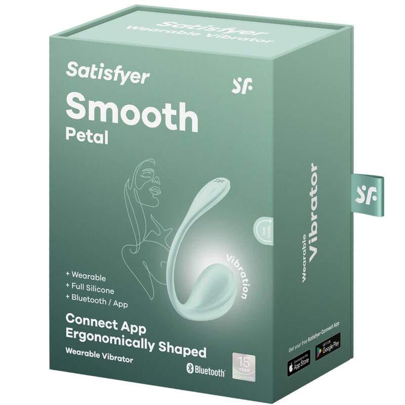 SATISFYER - SMOOTH PETAL G - POINT STIMULATOR WATER GREEN FREE APP - Kink&Play