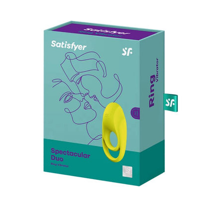 SATISFYER - SPECTACULAR DUO RING VIBRATOR YELLOW - Kink&Play