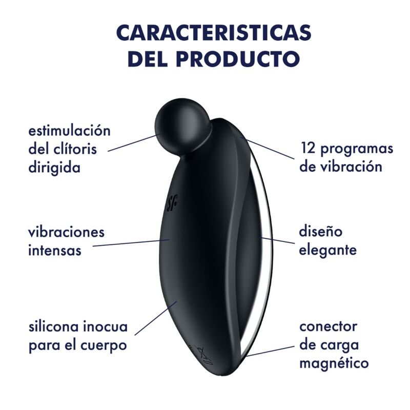 SATISFYER - SPOT ON 2 LAY - ON VIBRATOR BLACK - Kink&Play