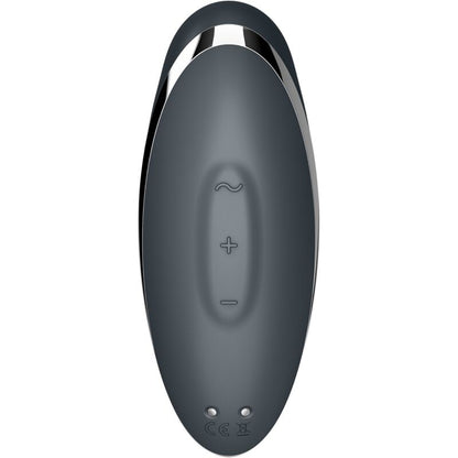 SATISFYER - TAP & CLIMAX 2 VIBRATOR & STIMULATOR GREY - Kink&Play
