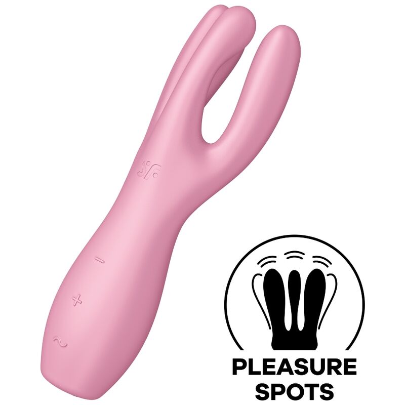 SATISFYER - THREESOME 3 VIBRATOR PINK - Kink&Play