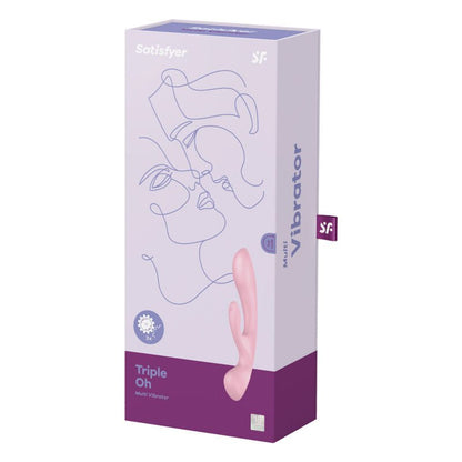 SATISFYER - TRIPLE OH HYBRID VIBRATION PINK - Kink&Play