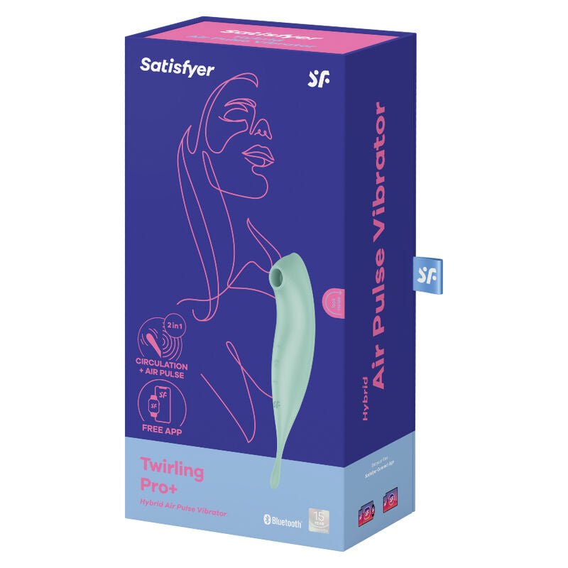 SATISFYER - TWIRLING PRO+ AIR PULSE STIMULATOR & VIBRATOR APP RED - Kink&Play