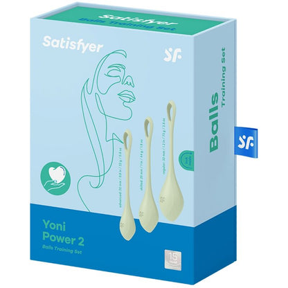 SATISFYER - YONI POWER 2 TRAINING SET GREEN - Kink&Play