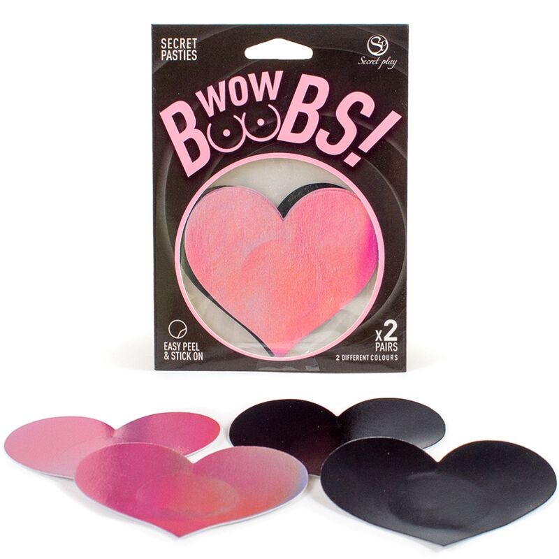 SECRET PLAY - WOW BOOBS! HEART NIPPLE COVERS - Kink&Play