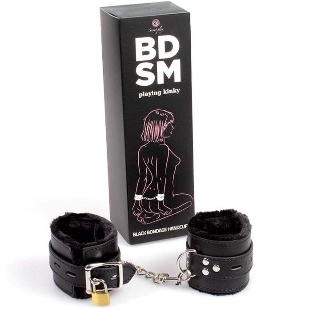 SECRETPLAY - BLACK BONDAGE HANDCUFFS BDSM COLLECTION - Kink&Play