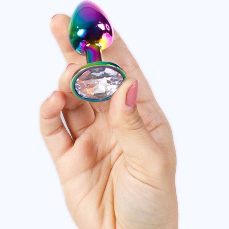 SECRETPLAY - METAL BUTT PLUG RAINBOW SMALL SIZE 7 CM - Kink&Play