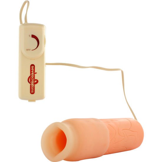 SEVEN CREATIONS - GOLD MASTURBATOR WITH VIBRATION - Kink&Play