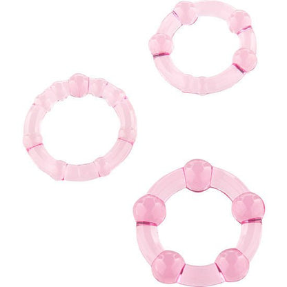 SEVEN CREATIONS - SET OF THREE PINK PENIS RINGS - Kink&Play