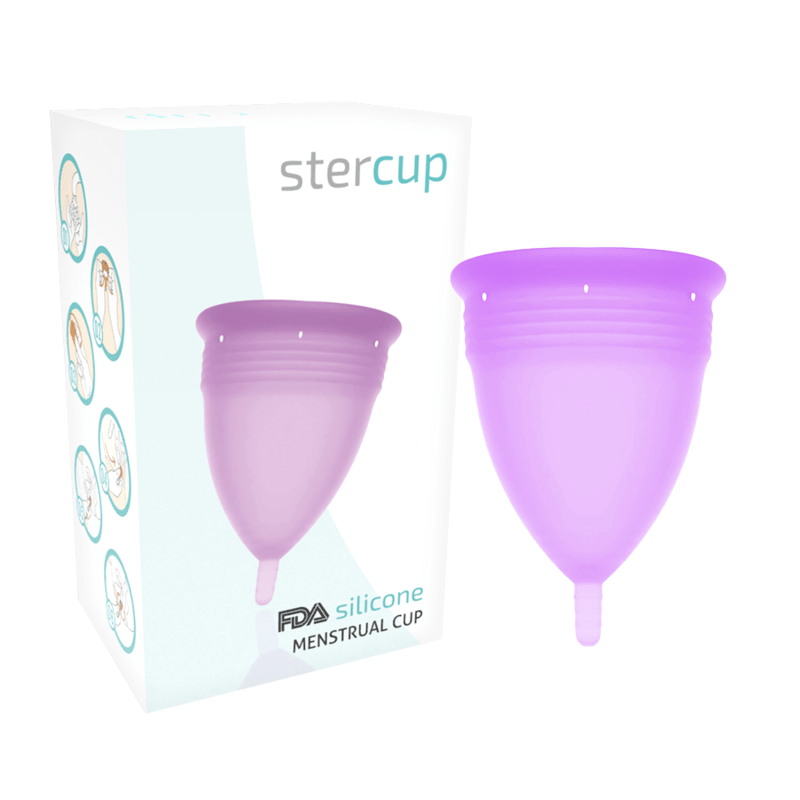 STERCUP - FDA SILICONE MENSTRUAL CUP VIOLET - SIZE L - Kink&Play