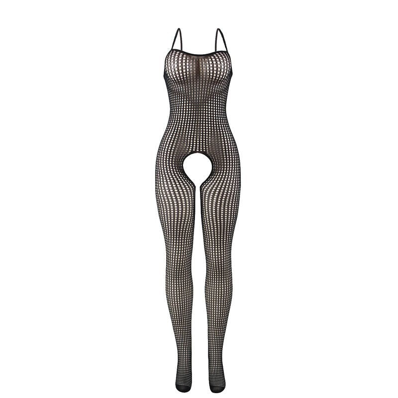 SUBBLIME - 951726 BLACK ELASTIC FISHNET CROTCHLESS BODYSTOCKING ONE SIZE - Kink&Play