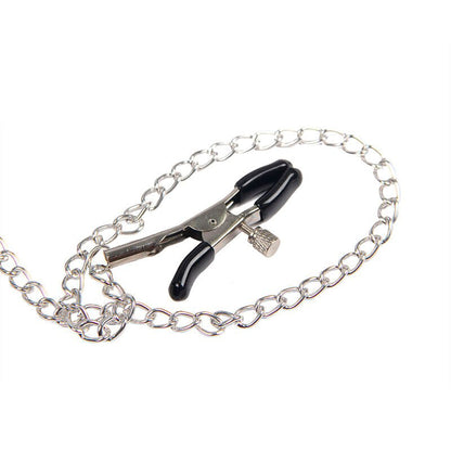 SUBBLIME - 953720 BONDAGE LEATHER STRAP BREAST CLAMPS BLACK ONE SIZE - Kink&Play