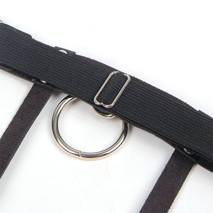 SUBBLIME - 953744 ADJUSTABLE LEATHER PUNK GARTER BLACK ONE SIZE - Kink&Play