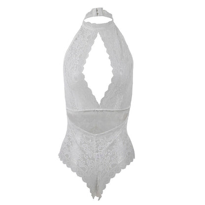 SUBBLIME - 953867 LACE BODYSUIT WHITE L/XL - Kink&Play