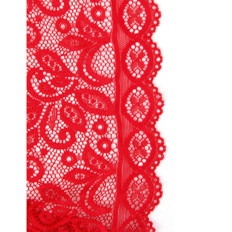 SUBBLIME - 953874 OPEN CUP BODYSUIT RED S/M - Kink&Play