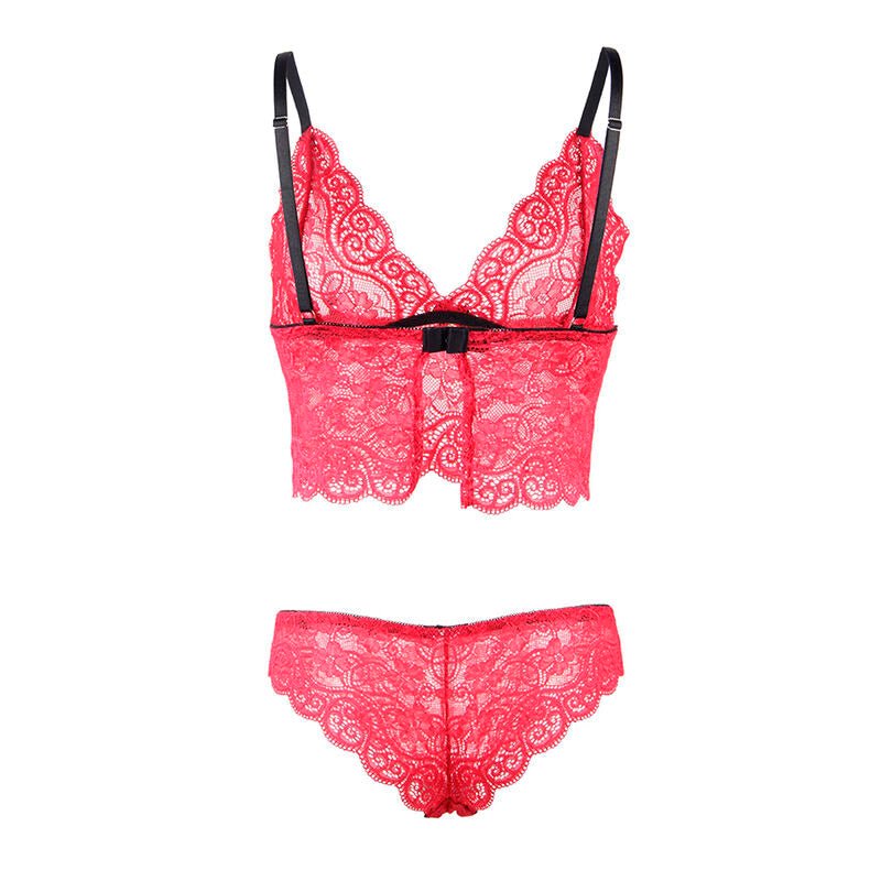 SUBBLIME - 953898 SILK AND LACE NIGHTGOWN + PANTIES RED S/M - Kink&Play