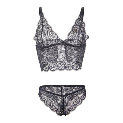 SUBBLIME - 953911 SILK AND LACE NIGHTGOWN + PANTIES BLACK S/M - Kink&Play