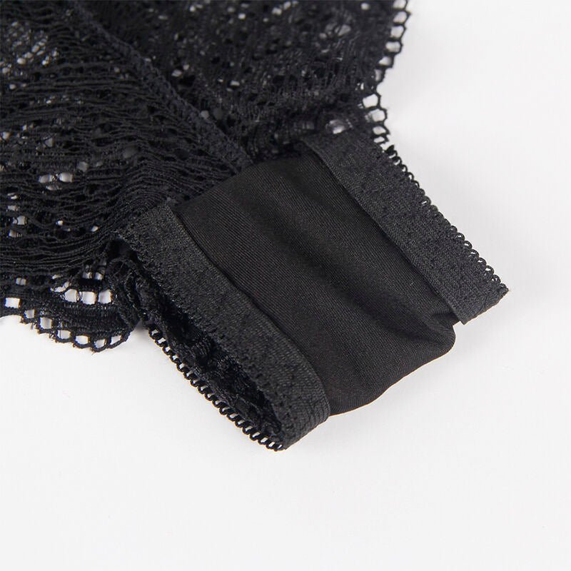 SUBBLIME - 953911 SILK AND LACE NIGHTGOWN + PANTIES BLACK S/M - Kink&Play
