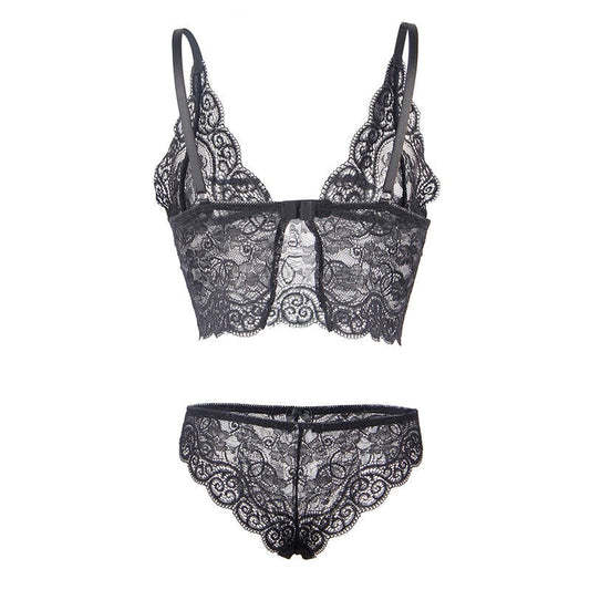 SUBBLIME - 953928 SILK AND LACE NIGHTGOWN + PANTIES BLACK L/XL - Kink&Play