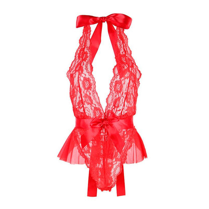 SUBBLIME - 953980 SEXY BODY WITH RUFFLES + BELT RED L/XL - Kink&Play