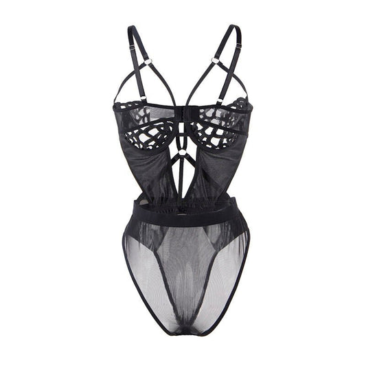 SUBBLIME - 954055 SEXY LACE BODYSUIT BLACK S/M - Kink&Play
