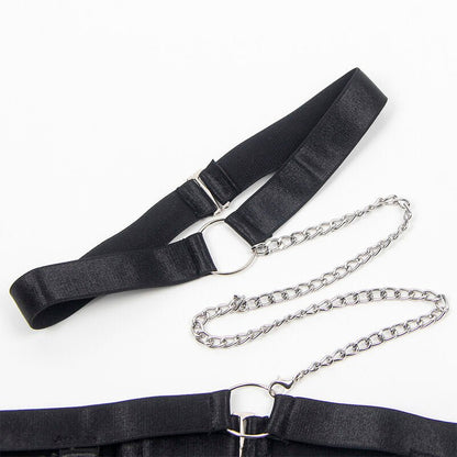 SUBBLIME - 954390 SEXY BODY WITH GARTER BELT BLACK L/XL - Kink&Play